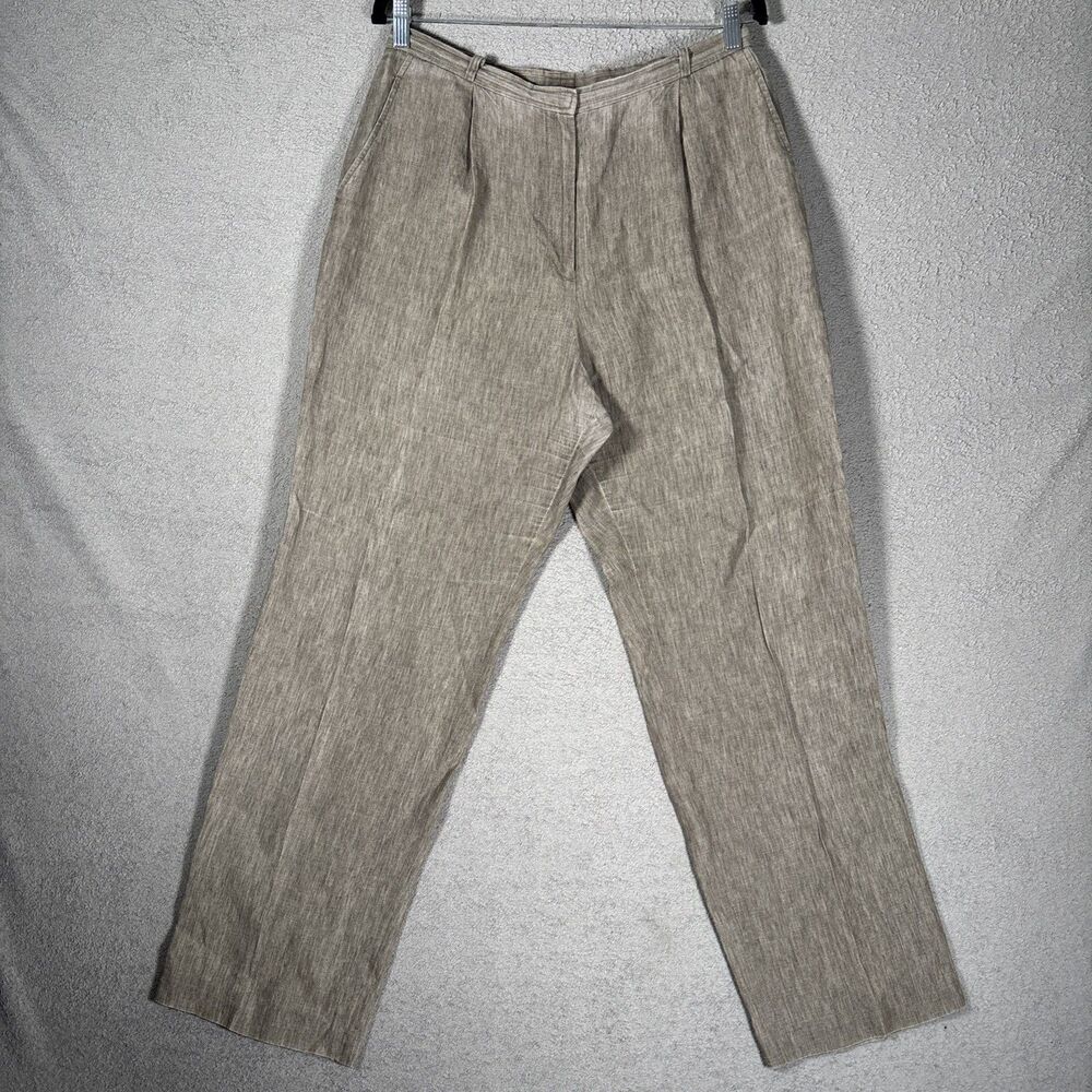 Vintage 1970s Brooks Brothers Trousers Women’s Size 14 Linen Knit Made in USA
